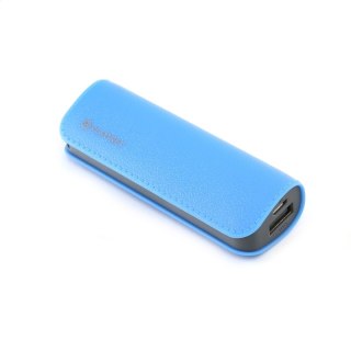 PLATINET POWER BANK LEATHER 2600mAh BLUE + MICRO CABLE KABEL + USB-C ADAPTER [43405]