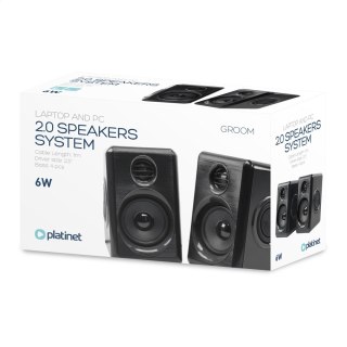 PLATINET SPEAKER GŁOŚNIK 2.0 GROOM BLACK [45614]