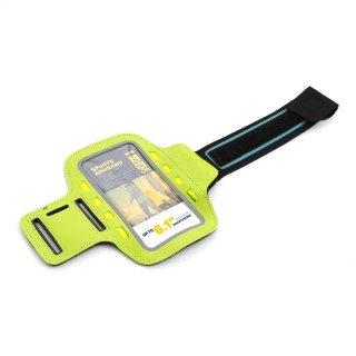 PLATINET SPORT ARMBAND FOR SMARTPHONE GREEN WITH LED [43707]