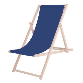 PLATINET SUMMER SUNBED LEŻAK OGRODOWY WOOD NAVY BLUE [45434]
