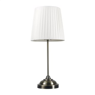 PLATINET TABLE LAMP LAMPA STOŁOWA BRONZE BASE, WHITE SHADE, H48 [45688]