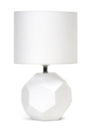 PLATINET TABLE LAMP LAMPA STOŁOWA E27 25W CERAMIC CUBIC BASE 1,5 M CABLE WHITE [45673]