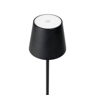 PLATINET TABLE PORTABLE LAMP LAMPA PRZENOŚNA WODOOPORNA WATERPROOF IP44 REGULATION RECHARGABLE BLACK [45925]
