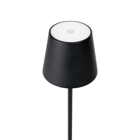 PLATINET TABLE PORTABLE LAMP LAMPA PRZENOŚNA WODOOPORNA WATERPROOF IP44 REGULATION RECHARGABLE BLACK [45925]
