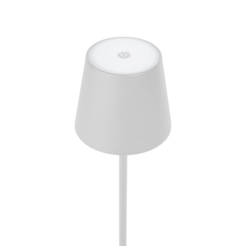 PLATINET TABLE PORTABLE LAMP LAMPA PRZENOŚNA WODOOPORNA WATERPROOF IP44 REGULATION RECHARGABLE WHTE [45926]