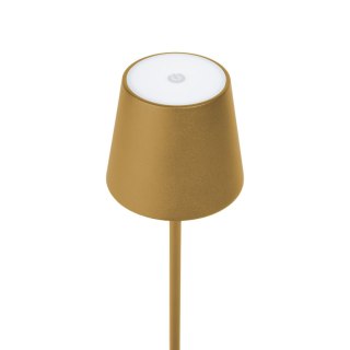 PLATINET TABLE PORTABLE LAMP LAMPA PRZENOŚNA WODOOPORNA WATERPROOF IP44 REGULATION RECHARGEABLE GOLD [45927]