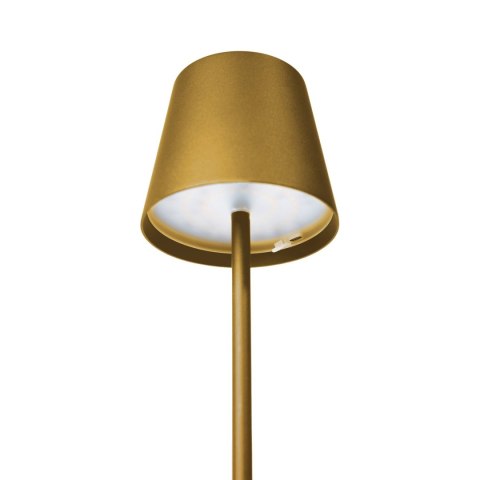 PLATINET TABLE PORTABLE LAMP LAMPA PRZENOŚNA WODOOPORNA WATERPROOF IP44 REGULATION RECHARGEABLE GOLD [45927]