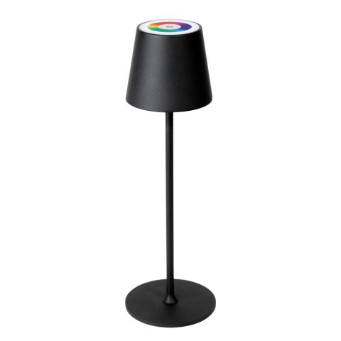 PLATINET TABLE PORTABLE LAMP LAMPA PRZENOŚNA WODOOPORNA WATERPROOF IP44 REGULATION RECHARGEABLE RGB BLACK [46017]