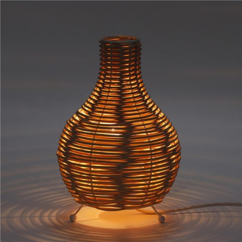 PLATINET TABLE RATTAN LAMP LIGHT BROWN S SHAPE MALE [45755]