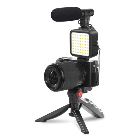 PLATINET VLOG 4IN1 SET ZESTAW DO VLOGÓW MICROPHONE LIGHT PHONE HOLDER ON A TRIPOD + JACK 3.5 TO USB-C ADAPTER [45596]