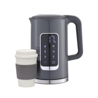 PLATINET CZAJNIK KETTLE LCD DISPLAY 1,7L 5 TEMPERATURE SETTINGS + 450ML TRAVEL MUG GREY [45978]