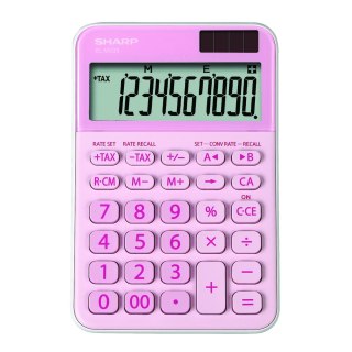 SHARP CALCULATOR DESKTOP 10D DUAL POWER PINK EL-M335BPK
