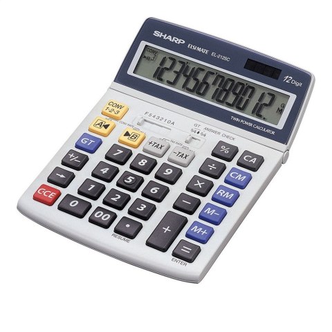 SHARP CALCULATOR DESKTOP 12D TILT DISPLAY BOX EL2125C