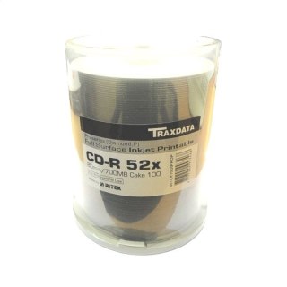 TRAXDATA RITEK CD-R 700MB 52X PRINTABLE GLOSSY DIAMOND CAKE*100 901CK10DIGPRO