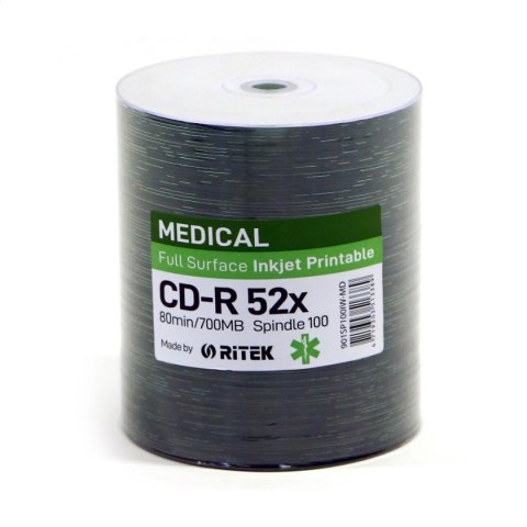 TRAXDATA RITEK CD-R 700MB 52X PRINTABLE MEDICAL SP*100