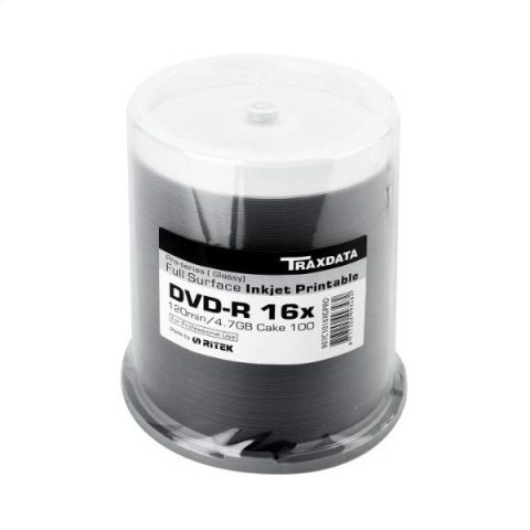 TRAXDATA RITEK DVD-R 4,7GB 16X PRINTABLE GLOSSY C*100 907C1016XGPRO