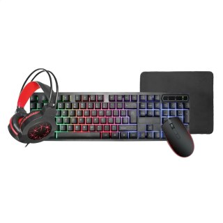 VARR GAMING 4IN1 SET ZESTAW GAMINGOWY 02 MOUSE MOUSEPAD HEADSET KEYBOARD LED [45547]