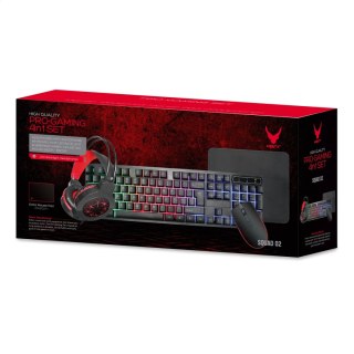 VARR GAMING 4IN1 SET ZESTAW GAMINGOWY 02 MOUSE MOUSEPAD HEADSET KEYBOARD LED [45547]
