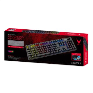 VARR GAMING KEYBOARD KLAWIATURA GAMINGOWA MECHANICAL MULTIMEDIA RGB XINDA BLUE 9 MODES BLACK [45521]