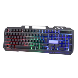 VARR GAMING KEYBOARD KLAWIATURA GAMINGOWA MULTIMEDIA METAL LED BLACK [45659]