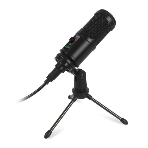 VARR GAMING MICROPHONE MIKROFON GAMINGOWY TUBE CARDIOID SET USB TRIPOD + SPONGE [45589]