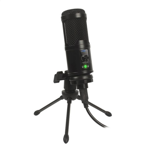 VARR GAMING MICROPHONE MIKROFON GAMINGOWY TUBE CARDIOID SET USB TRIPOD + SPONGE [45589]