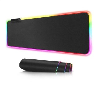 VARR GAMING MOUSE PAD PODKŁADKA GAMINGOWA 900x400x3 MM LED RGB BLACK [45676]