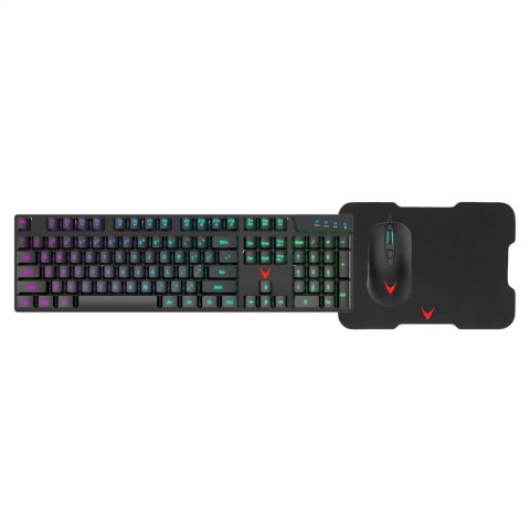 VARR GAMING SET ZESTAW GAMINGOWY KEYBOARD CHERRY R1-R4 + MOUSE 3200DPI PIXART + MOUSE PAD BLACK [45572]