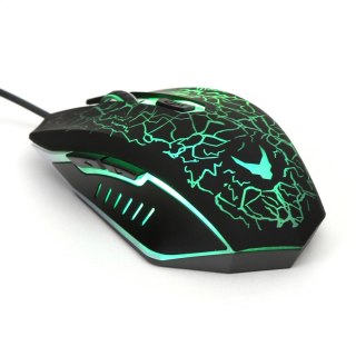 VARR MYSZ MOUSE GAMING 800/1200/1600/2400 DPI LED BLACK [45660] TE