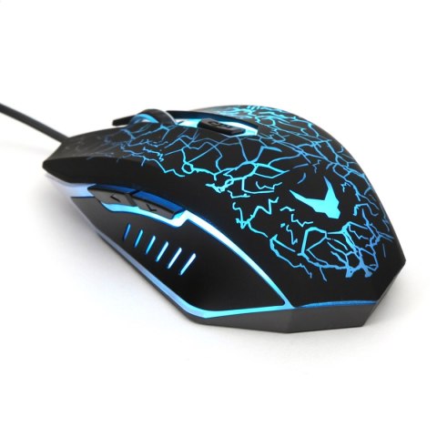 VARR MYSZ MOUSE GAMING 800/1200/1600/2400 DPI LED BLACK [45660] TE