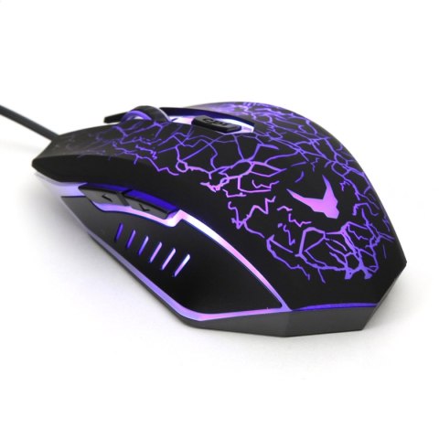 VARR MYSZ MOUSE GAMING 800/1200/1600/2400 DPI LED BLACK [45660] TE