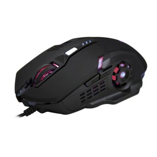 VARR MYSZ MOUSE GAMING 800/1200/1600/2600 DPI EXA2 6D LED BLACK [45188]