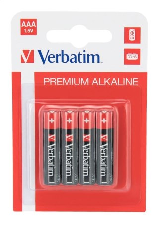 VERBATIM BATERIE ALKALICZNE LR03 AAA BLISTER*4SZT 49920