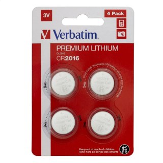 VERBATIM BATERIE LITHIUM CR2016 BLISTER*4 49531