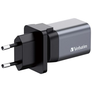 VERBATIM WALL CHARGER ŁADOWARKA SIECIOWA GAN 35W PD USB-C + USB-A EU/UK ADAPTER 32200