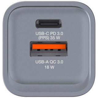 VERBATIM WALL CHARGER ŁADOWARKA SIECIOWA GAN 35W PD USB-C + USB-A EU/UK ADAPTER 32200