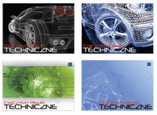 Blok Ćwiczymy pismo techniczne A4 6 kartek INTERDRUK