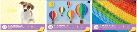Blok rysunkowy A3 20 kartek kolorowy INTERDRUK