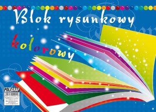 Blok rysunkowy A4 20 kartek kolorowy POLIGRAF 1023