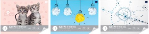 Blok techniczny A3 10 kartek biały INTERDRUK