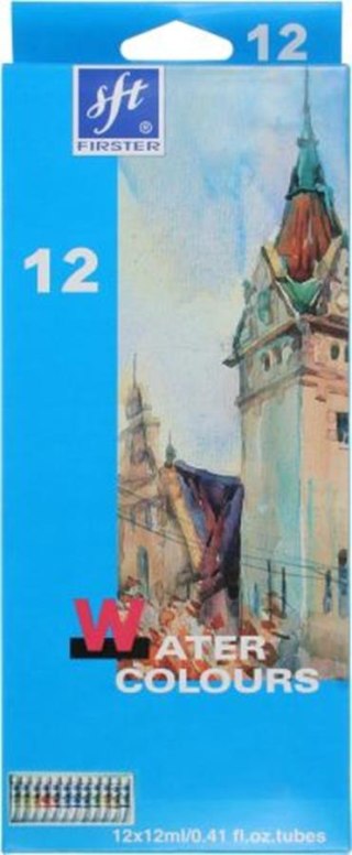 Farby akwarelowe w tubie 12 kolorów 12 ml Firster TITANUM 117237