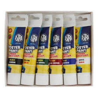 Farby plakatowe tuba 30 ml 6 kolorów ASTRA 83119900