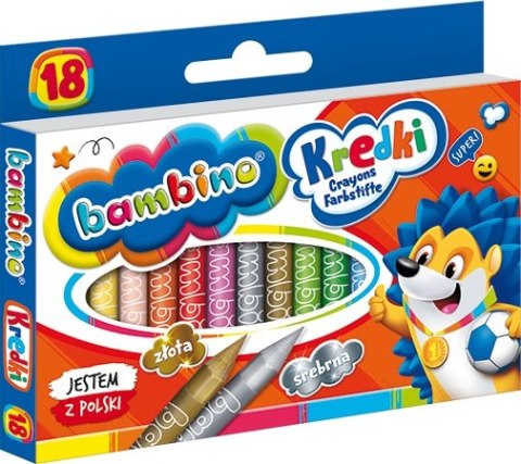 Kredki 18 kolorów Bambino w pudełku MAJEWSKI KRE18/BAMP