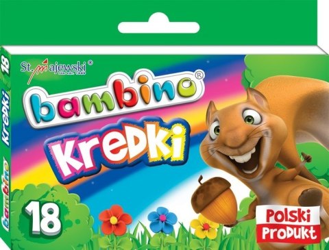 Kredki 18 kolorów Bambino w pudełku MAJEWSKI KRE18/BAMP
