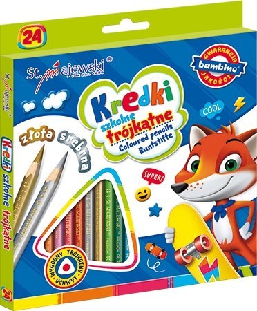 Kredki 24 kolory Bambino MAJEWSKI KR.24/18T
