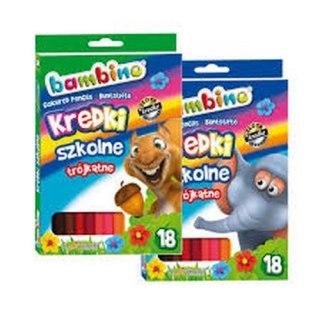 Kredki ołówkowe 18 kolorów Bambino MAJEWSKI KRE18/18P