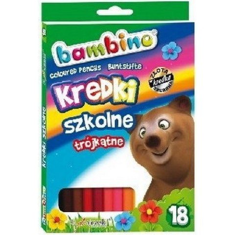Kredki ołówkowe 18 kolorów Bambino MAJEWSKI KRE18/18P