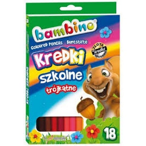 Kredki ołówkowe 18 kolorów Bambino MAJEWSKI KRE18/18P