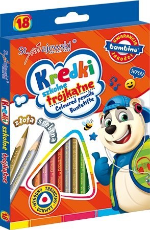 Kredki ołówkowe 18 kolorów Bambino MAJEWSKI KRE18/18P