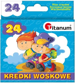 Kredki woskowe 24 kolory TITANUM 89320
